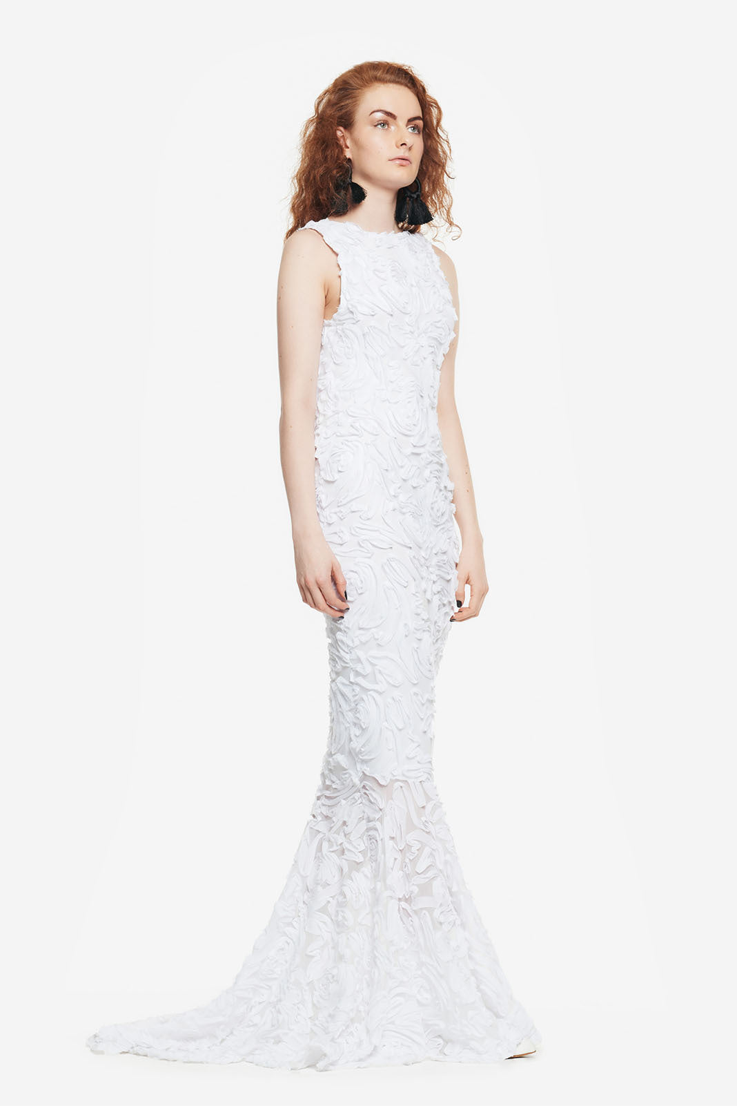 WHITE SIGNATURE BALL GOWN