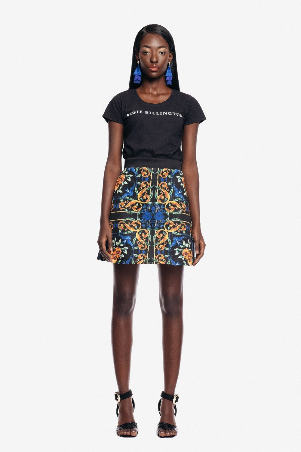 FLEUR SKIRT IN BLACK