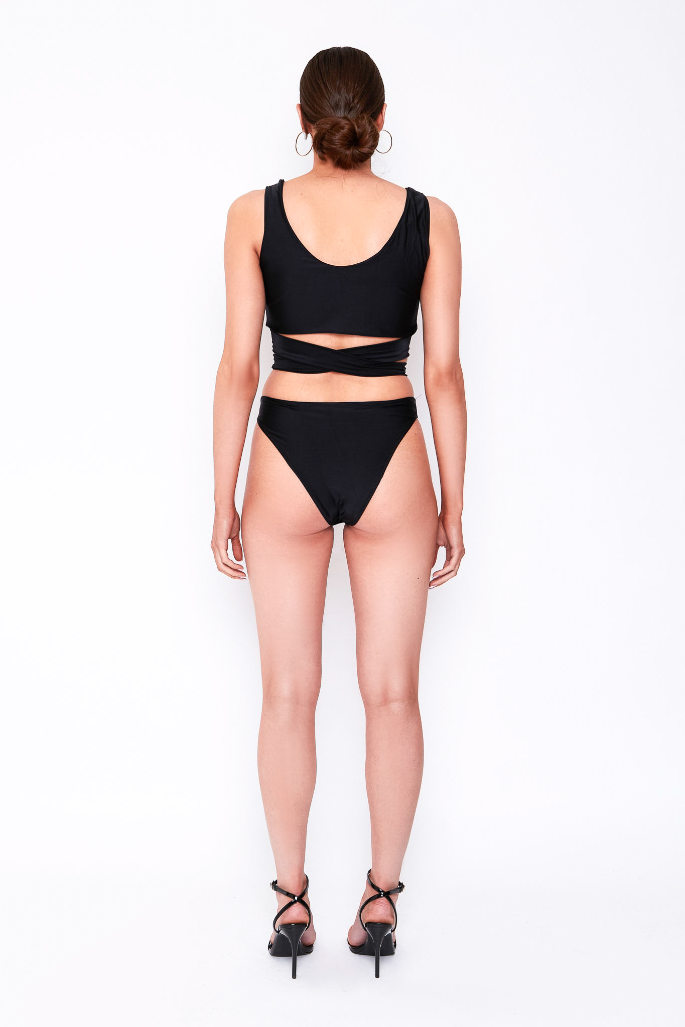 BLACK O RING SWIMSUIT