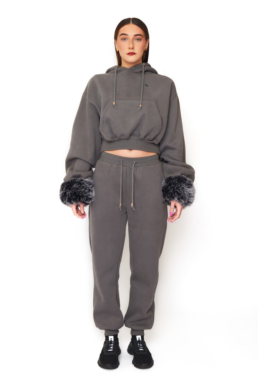 RB Faux Fur Lounge Set in Grey 