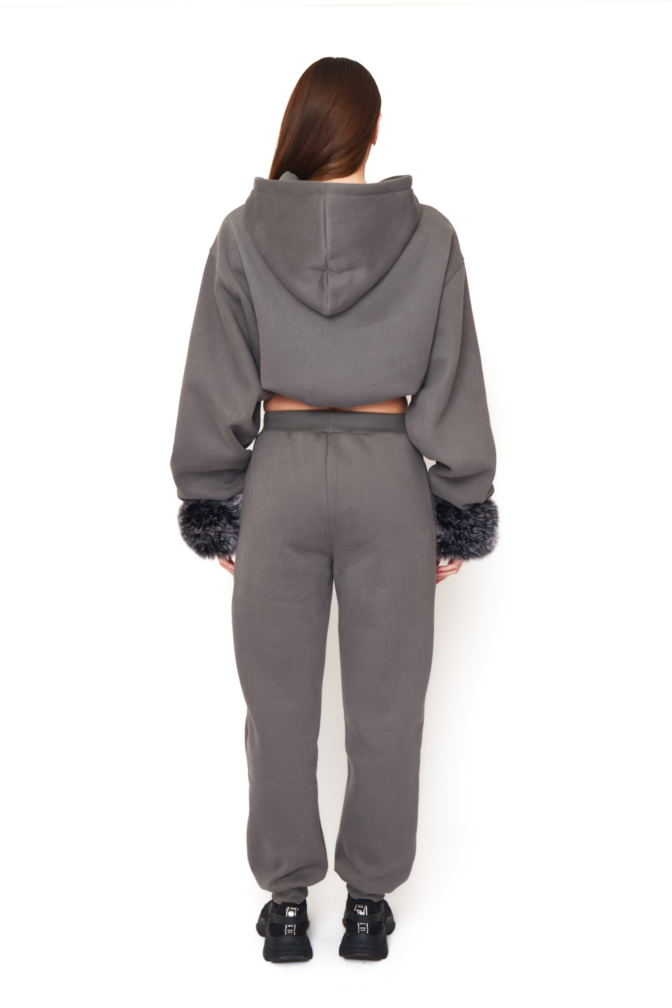 RB Faux Fur Lounge Set in Grey 