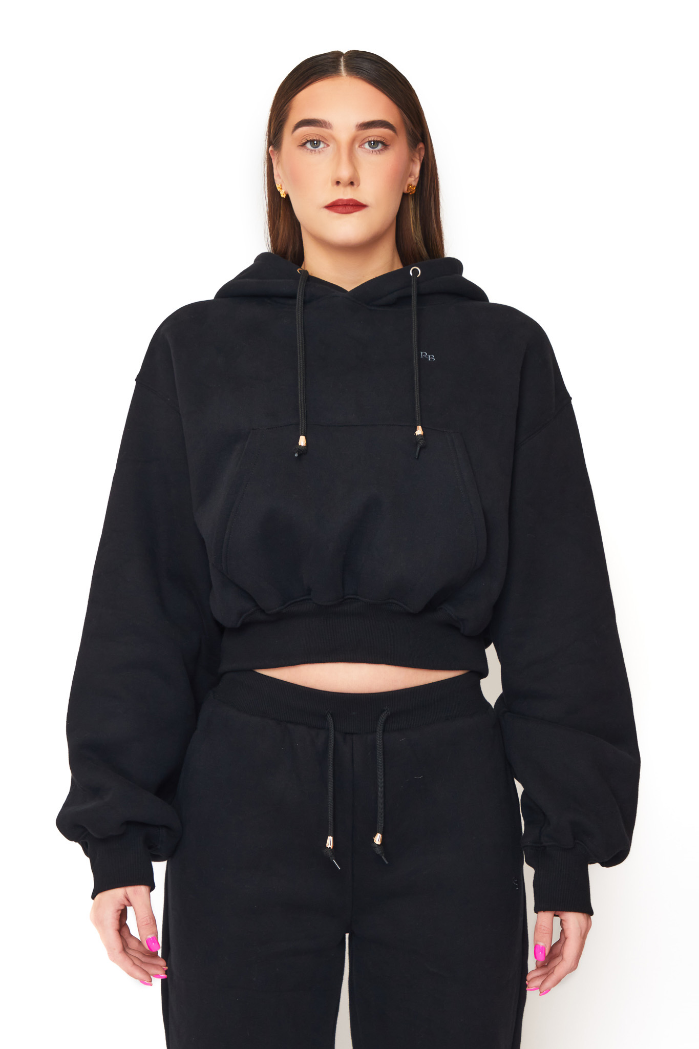 RB Faux Fur Lounge Set in Black