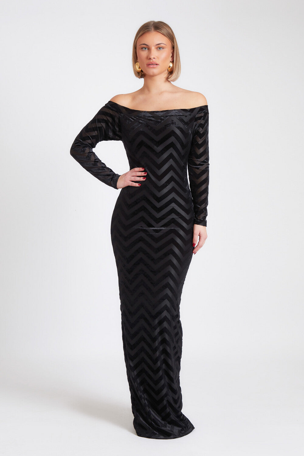 LUCIDA OFF THE SHOULDER MAXI DRESS