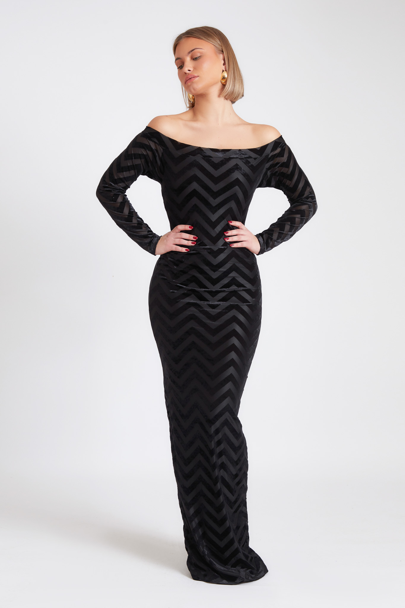 LUCIDA OFF THE SHOULDER MAXI DRESS