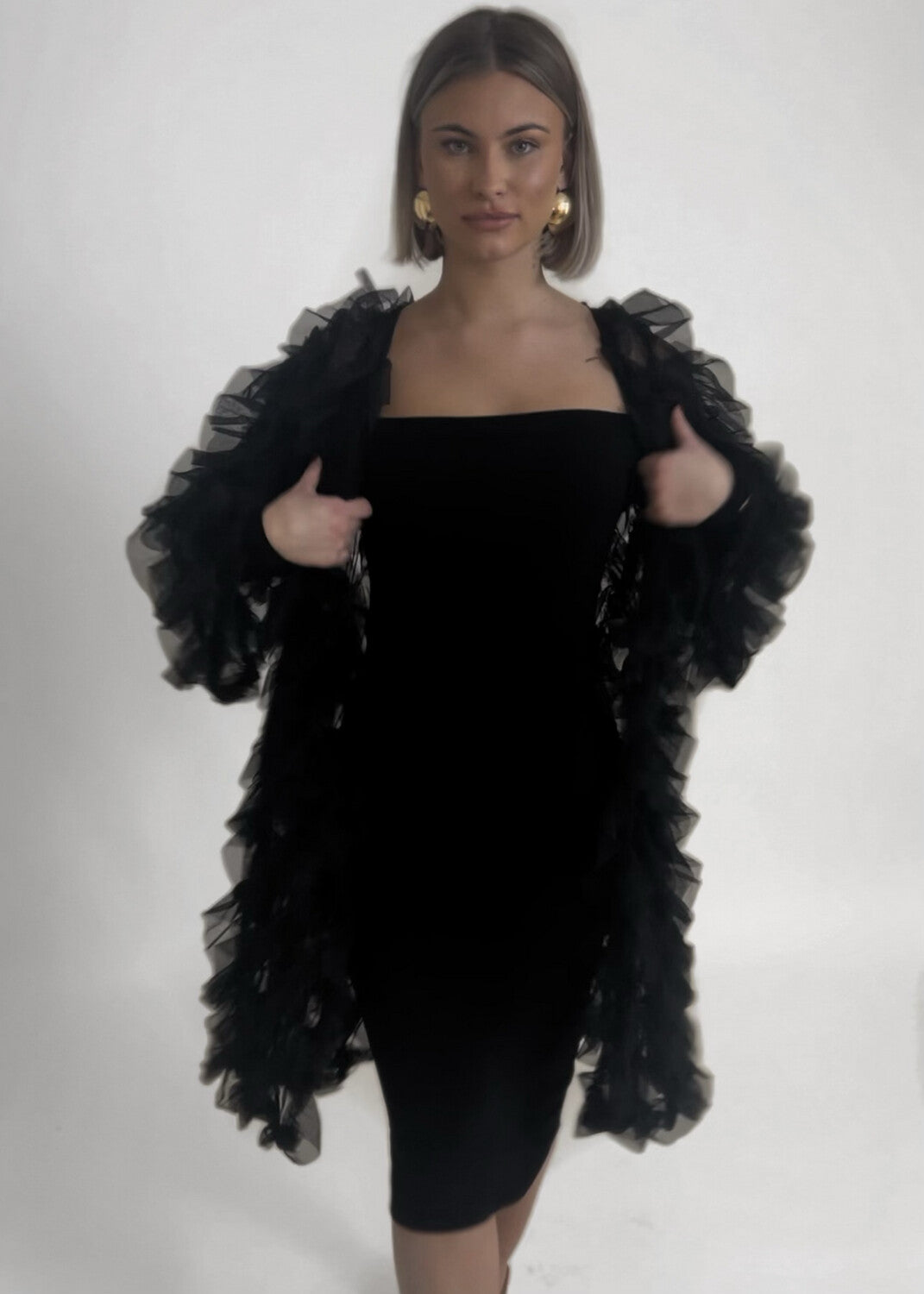 NERA BLACK KIMONO JACKET 