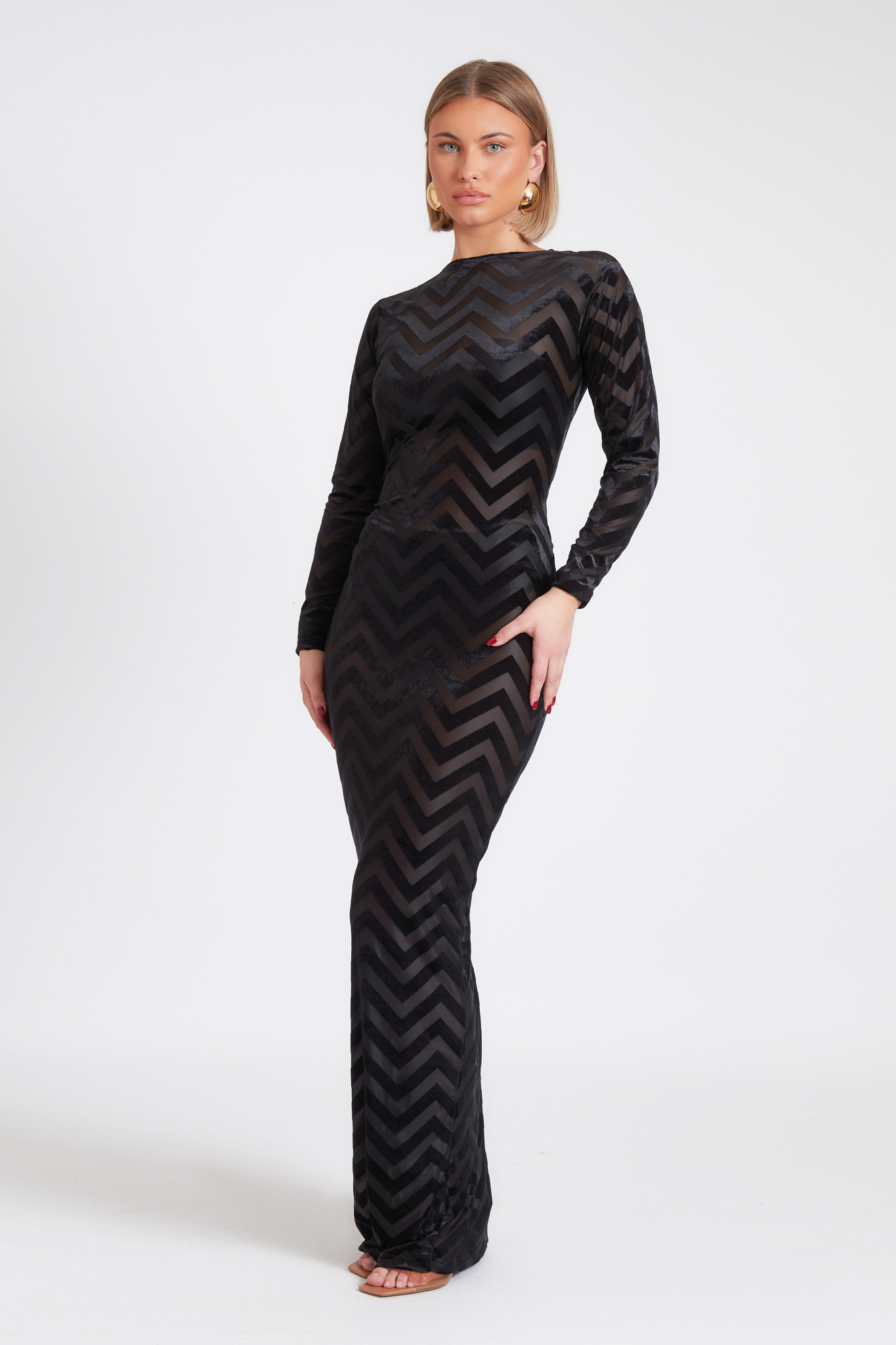 LUCIDA MESH MAXI DRESS