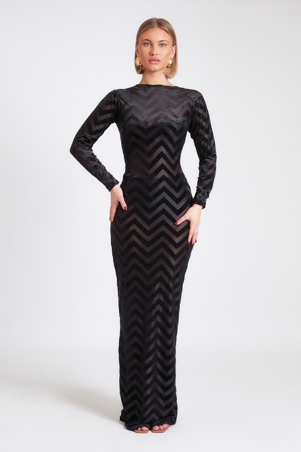 LUCIDA MESH MAXI DRESS