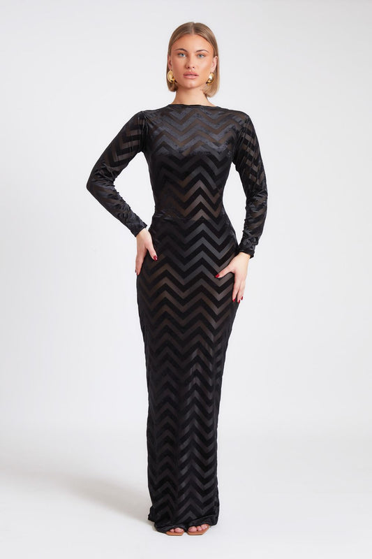 LUCIDA MESH MAXI DRESS