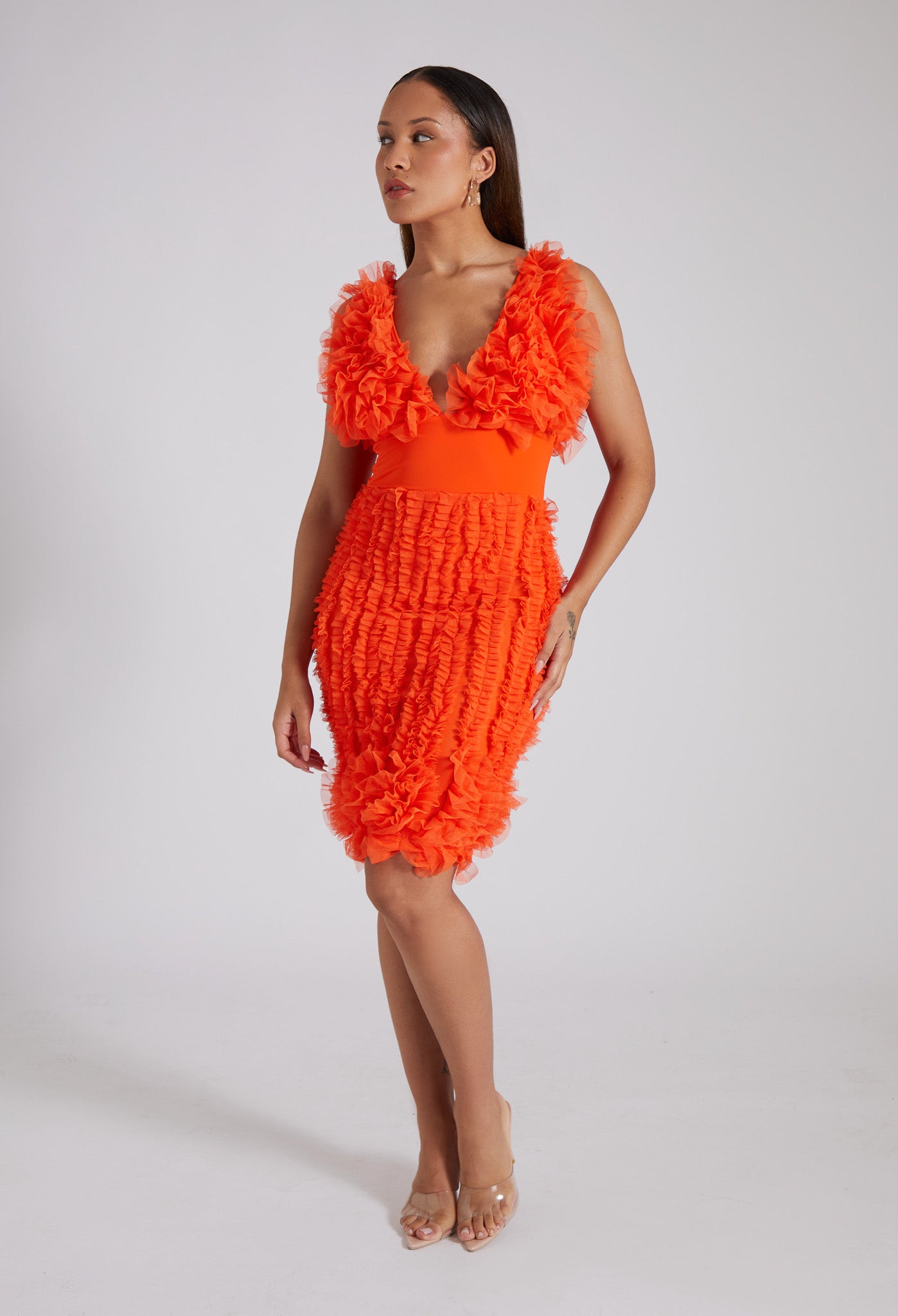VIVA Party Dress in Orange