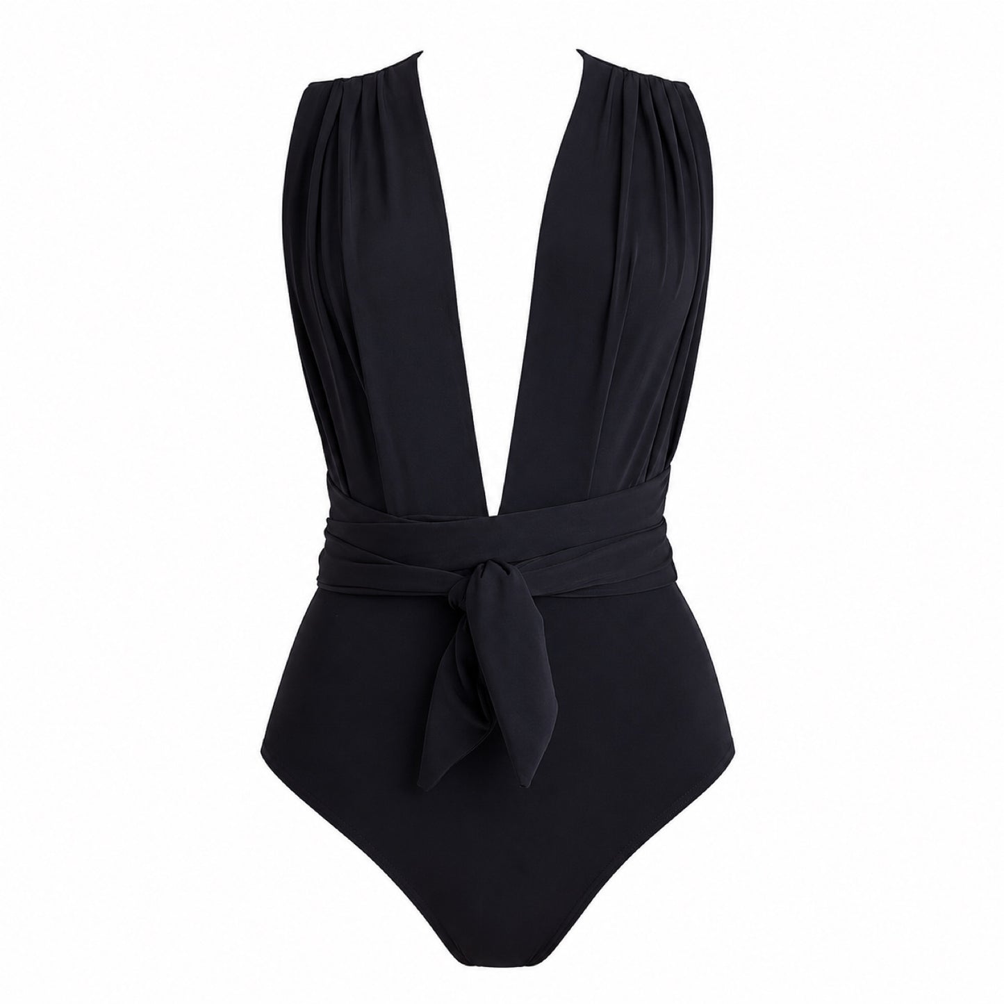 BLACK MULTI-WAY SWIMSUIT