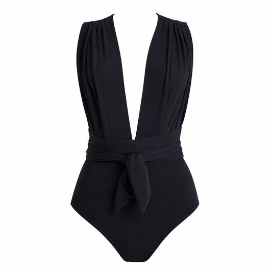 BLACK MULTI-WAY SWIMSUIT