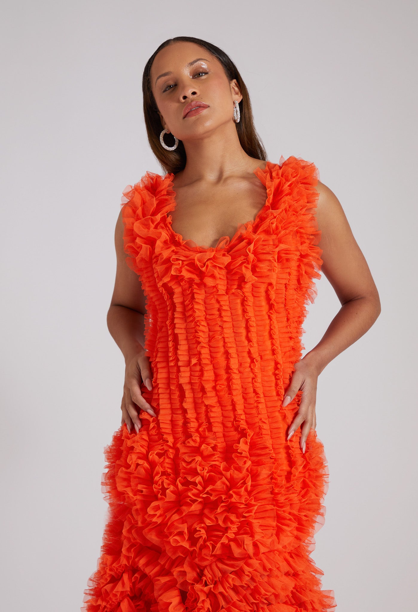 VIVA Ball Gown Dress in Orange