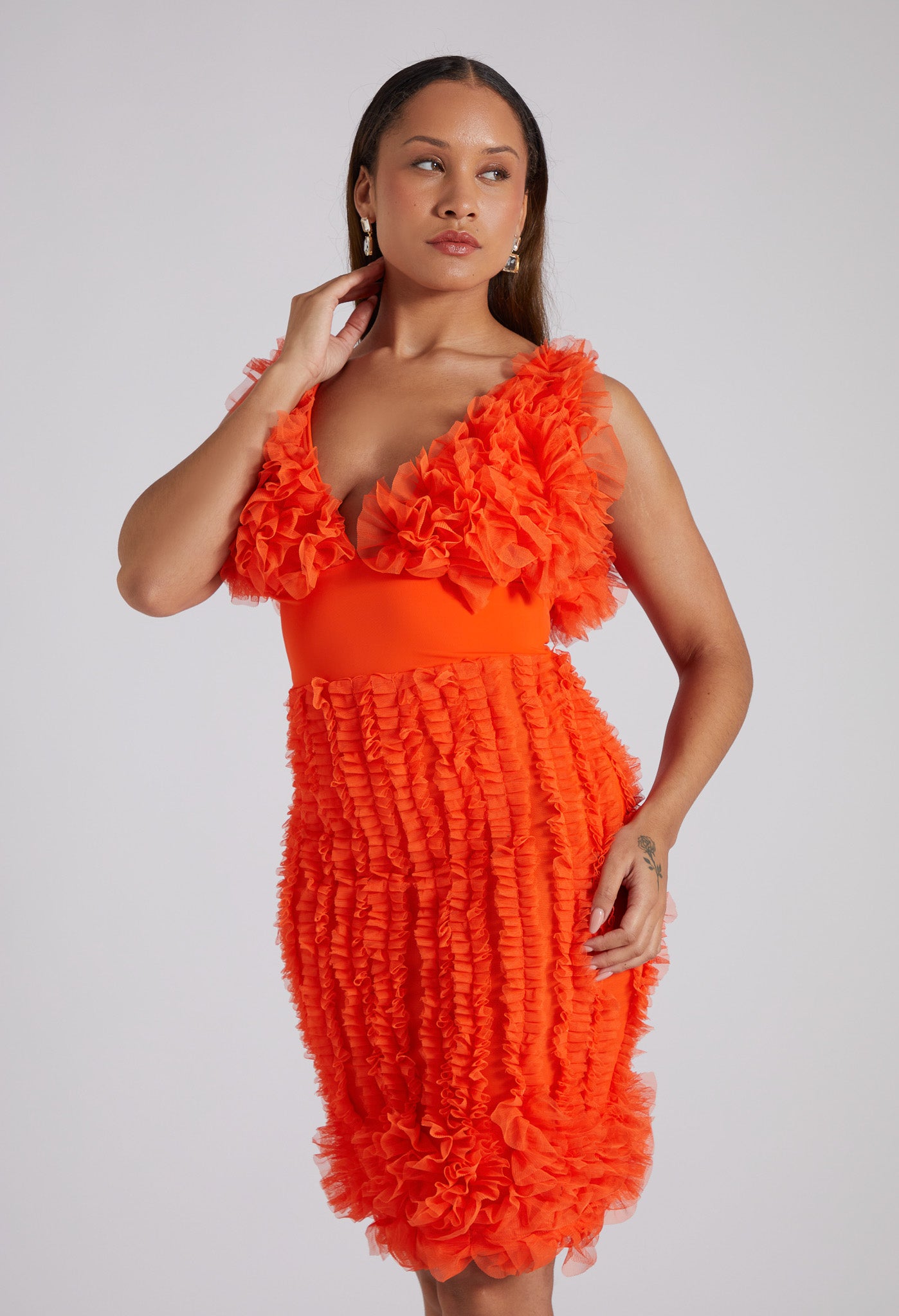 VIVA Party Dress in Orange